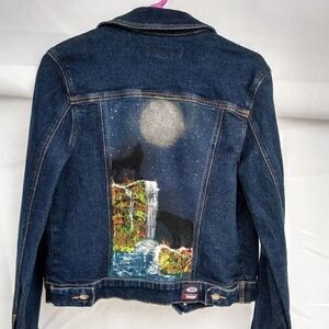 Hand painted denim jacket 